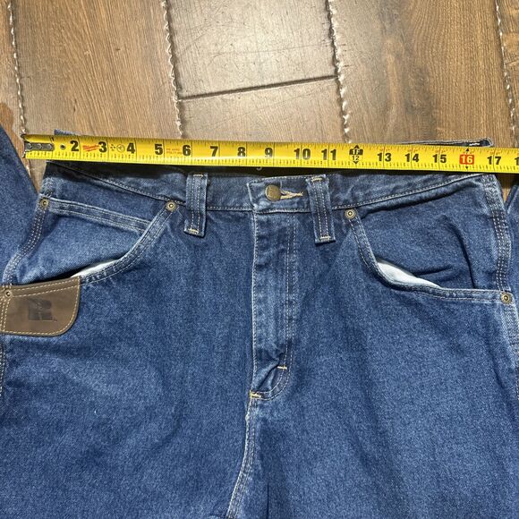 Wrangler Riggs Pants Men 34X32 Blue Denim Jeans Workwear Carpenter Reinforced - Picture 7 of 10